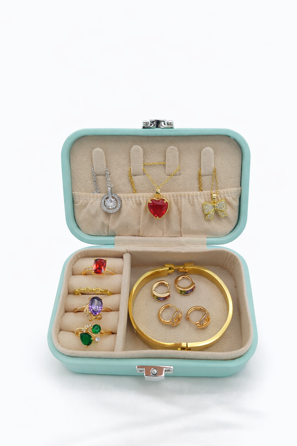 جعبه جواهرات چرمی مدل مینی کیس کد M020