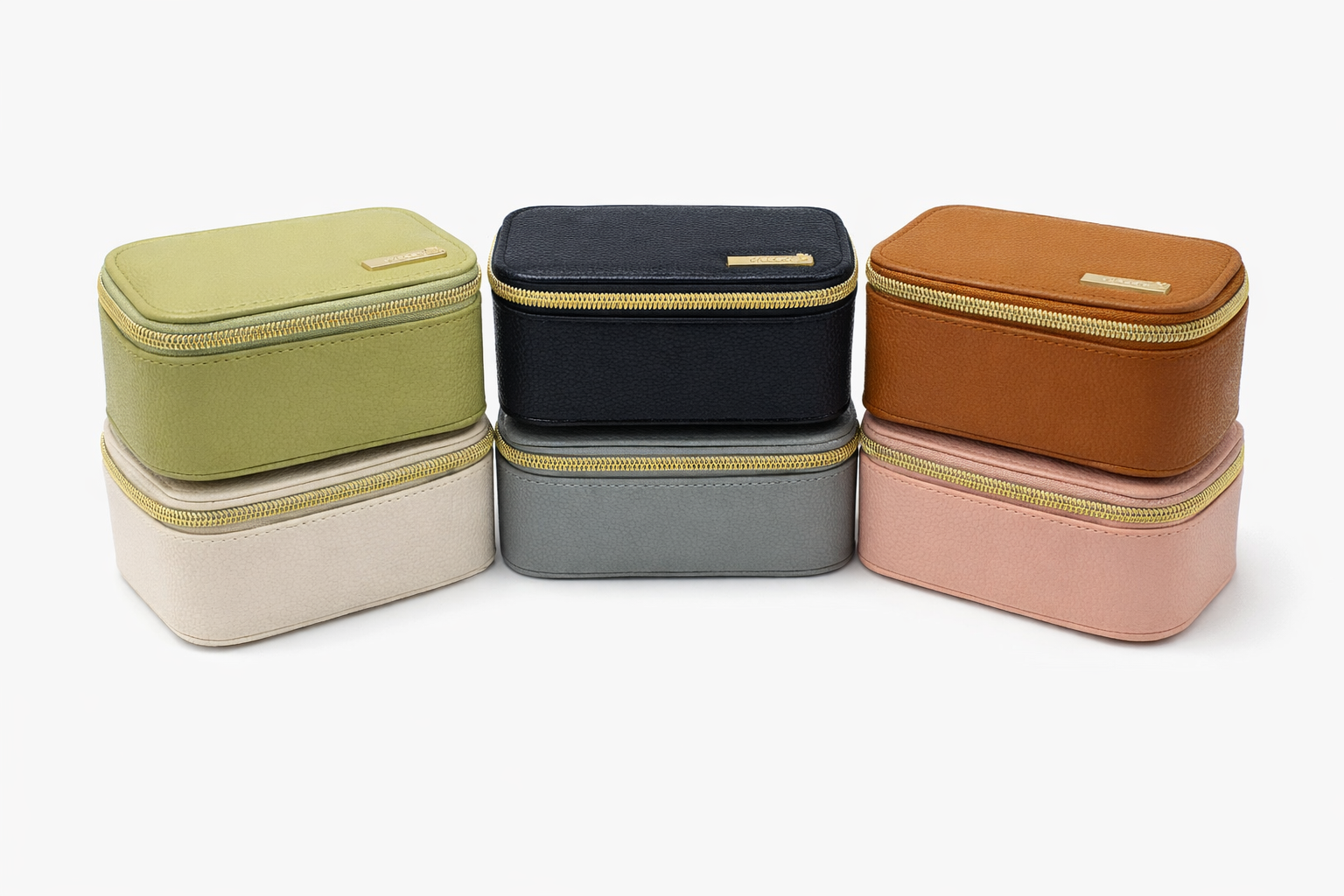 جعبه جواهرات چرمی زیپ دار مدل کلاسیک کد A662